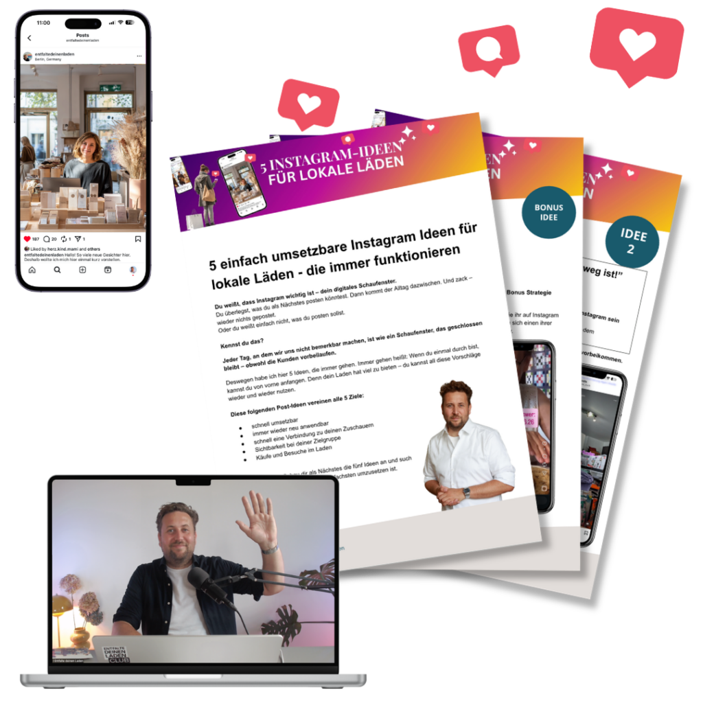 Collage aus Checklisten, Mobiltelefon und Laptop mit Johannes Albert im Call